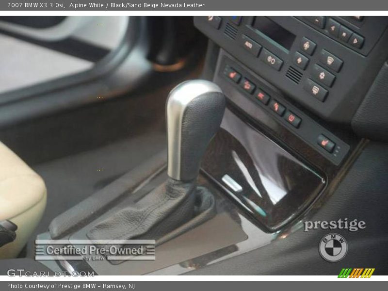 Alpine White / Black/Sand Beige Nevada Leather 2007 BMW X3 3.0si