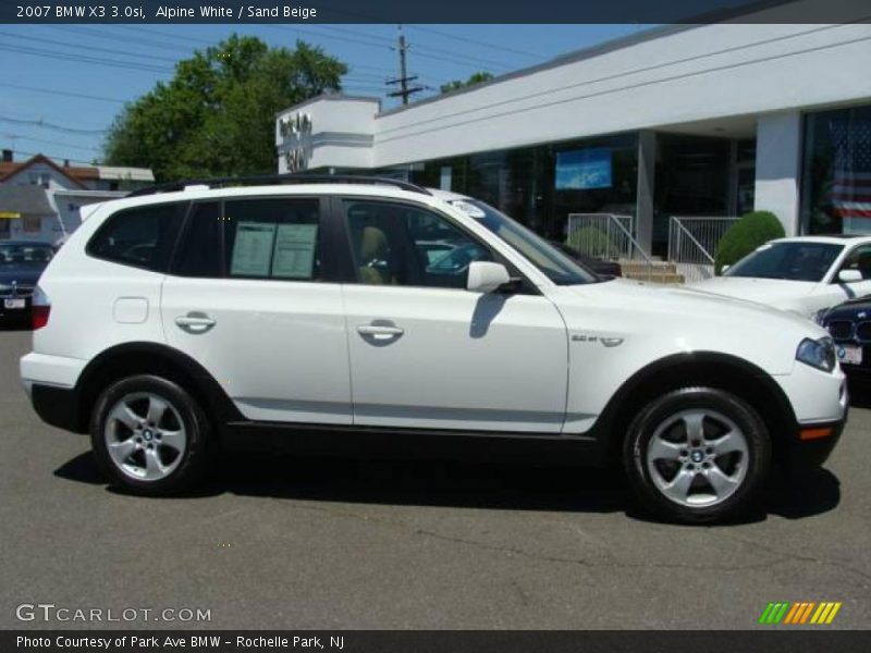Alpine White / Sand Beige 2007 BMW X3 3.0si