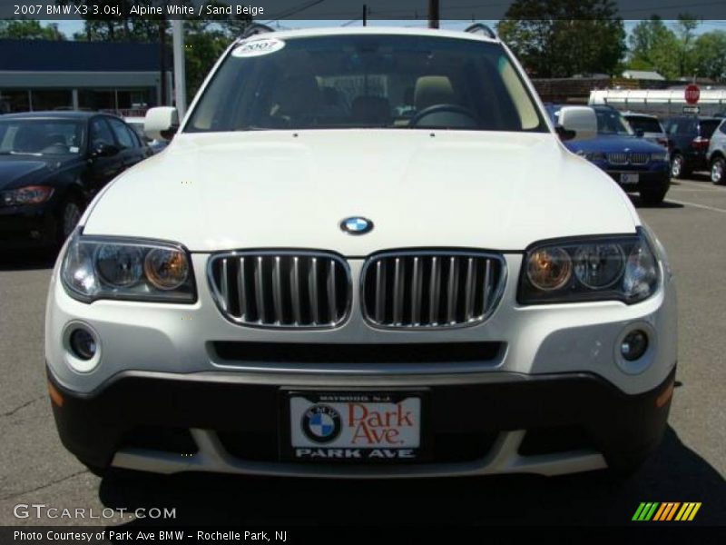 Alpine White / Sand Beige 2007 BMW X3 3.0si
