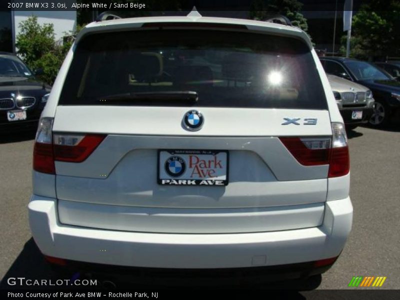 Alpine White / Sand Beige 2007 BMW X3 3.0si