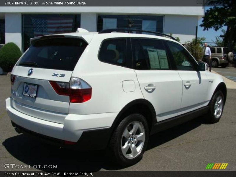 Alpine White / Sand Beige 2007 BMW X3 3.0si