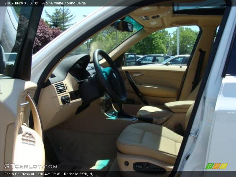 Alpine White / Sand Beige 2007 BMW X3 3.0si