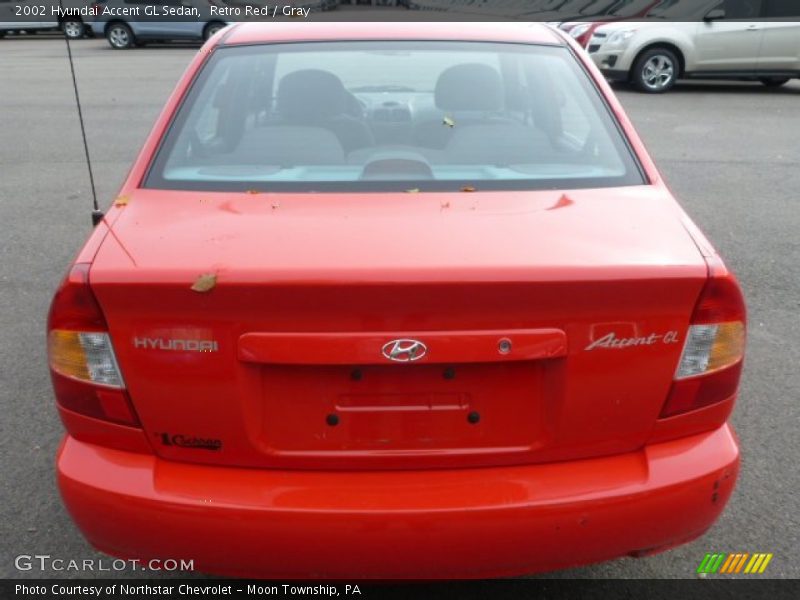 Retro Red / Gray 2002 Hyundai Accent GL Sedan
