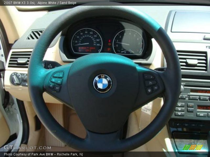 Alpine White / Sand Beige 2007 BMW X3 3.0si
