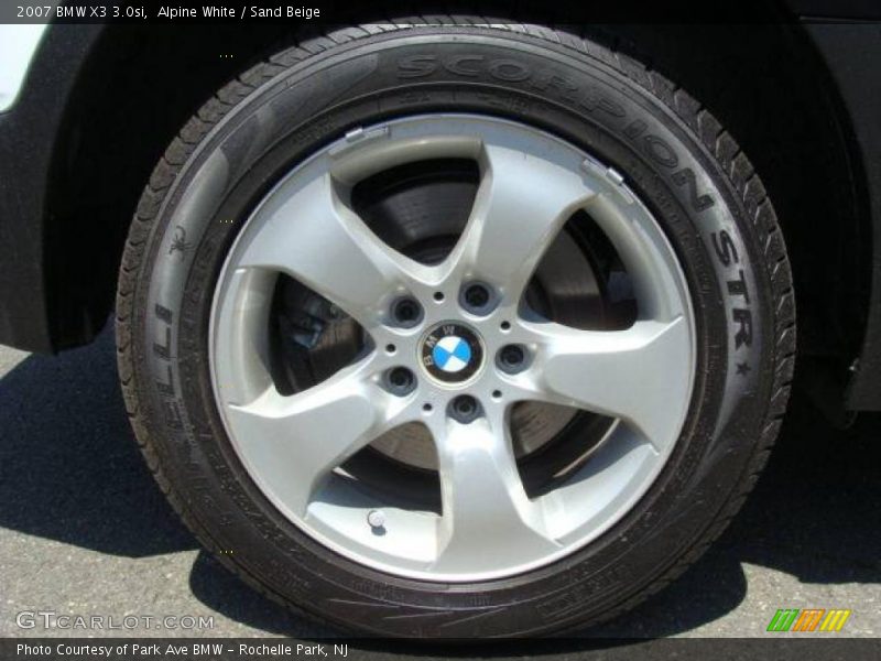 Alpine White / Sand Beige 2007 BMW X3 3.0si