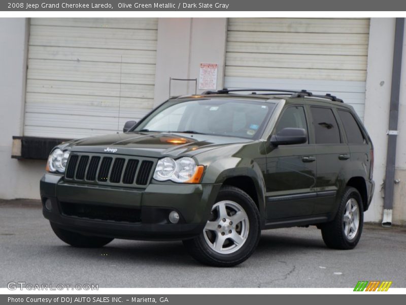 Olive Green Metallic / Dark Slate Gray 2008 Jeep Grand Cherokee Laredo