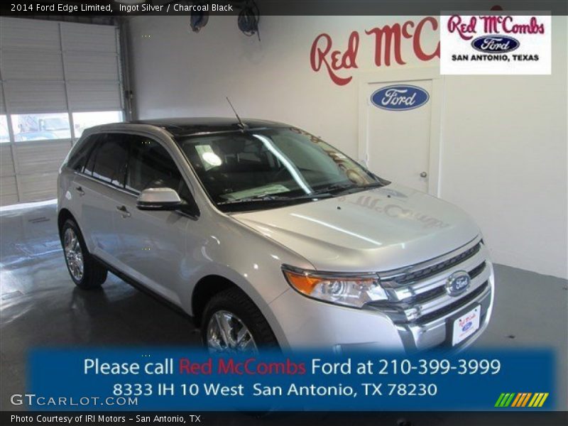 Ingot Silver / Charcoal Black 2014 Ford Edge Limited