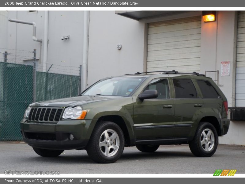 Olive Green Metallic / Dark Slate Gray 2008 Jeep Grand Cherokee Laredo