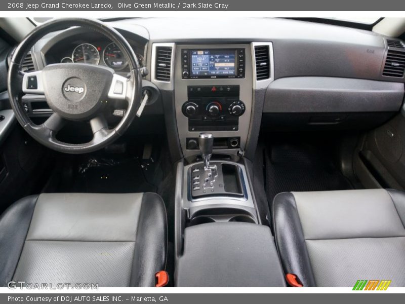 Olive Green Metallic / Dark Slate Gray 2008 Jeep Grand Cherokee Laredo