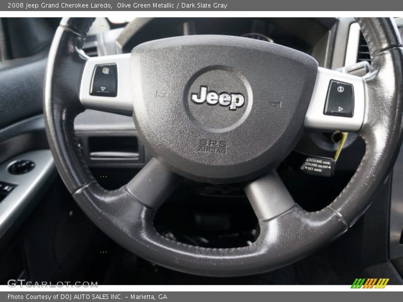 Olive Green Metallic / Dark Slate Gray 2008 Jeep Grand Cherokee Laredo
