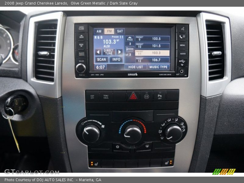 Olive Green Metallic / Dark Slate Gray 2008 Jeep Grand Cherokee Laredo