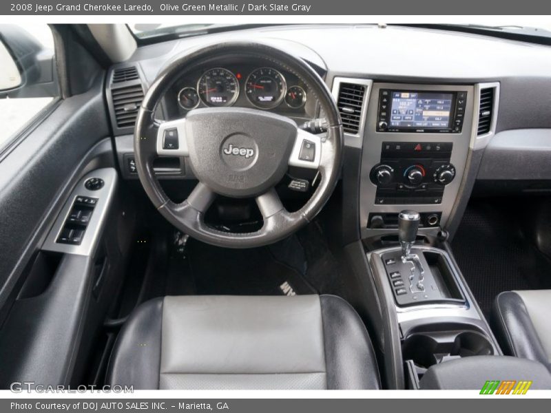 Olive Green Metallic / Dark Slate Gray 2008 Jeep Grand Cherokee Laredo