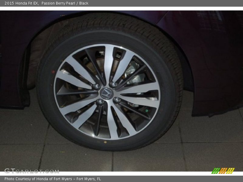 Passion Berry Pearl / Black 2015 Honda Fit EX