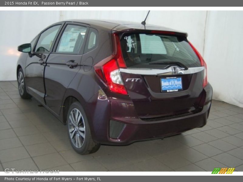 Passion Berry Pearl / Black 2015 Honda Fit EX