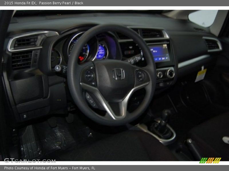 Passion Berry Pearl / Black 2015 Honda Fit EX