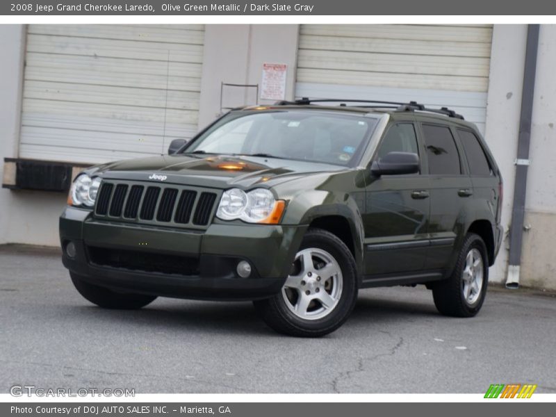 Olive Green Metallic / Dark Slate Gray 2008 Jeep Grand Cherokee Laredo