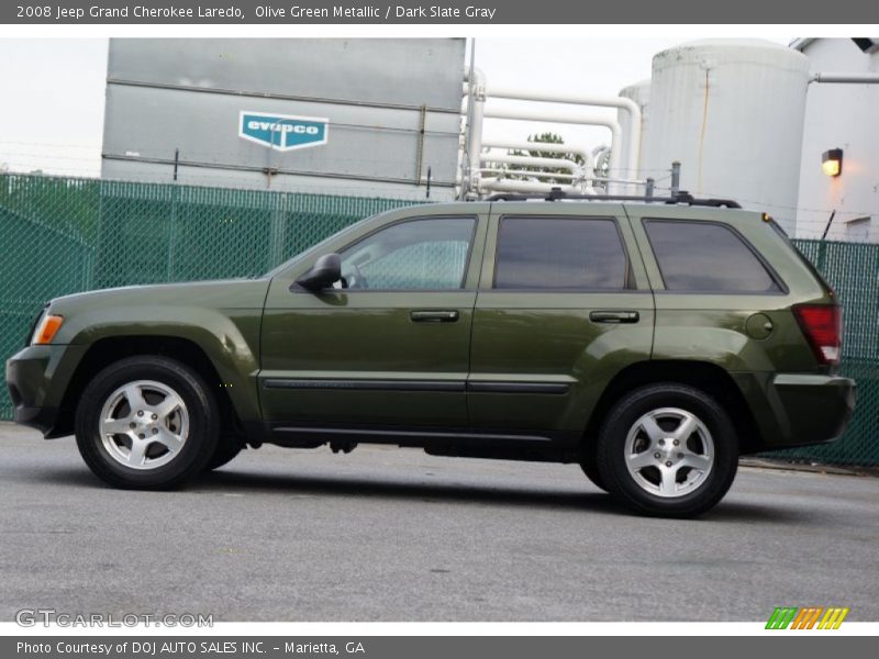 Olive Green Metallic / Dark Slate Gray 2008 Jeep Grand Cherokee Laredo