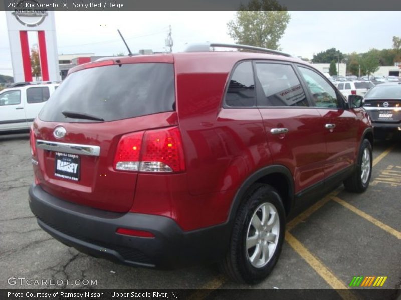 Spicy Red / Beige 2011 Kia Sorento LX