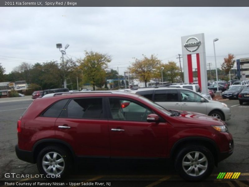 Spicy Red / Beige 2011 Kia Sorento LX