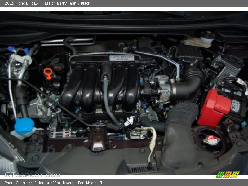 Passion Berry Pearl / Black 2015 Honda Fit EX