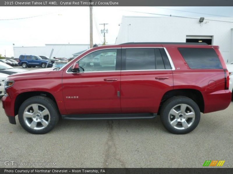 Crystal Red Tintcoat / Cocoa/Dune 2015 Chevrolet Tahoe LT 4WD
