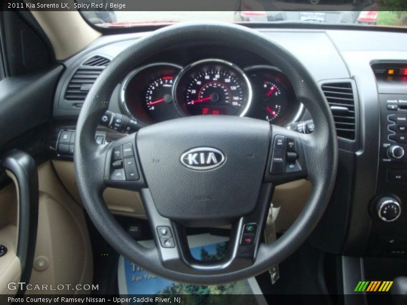 Spicy Red / Beige 2011 Kia Sorento LX