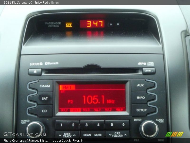 Spicy Red / Beige 2011 Kia Sorento LX