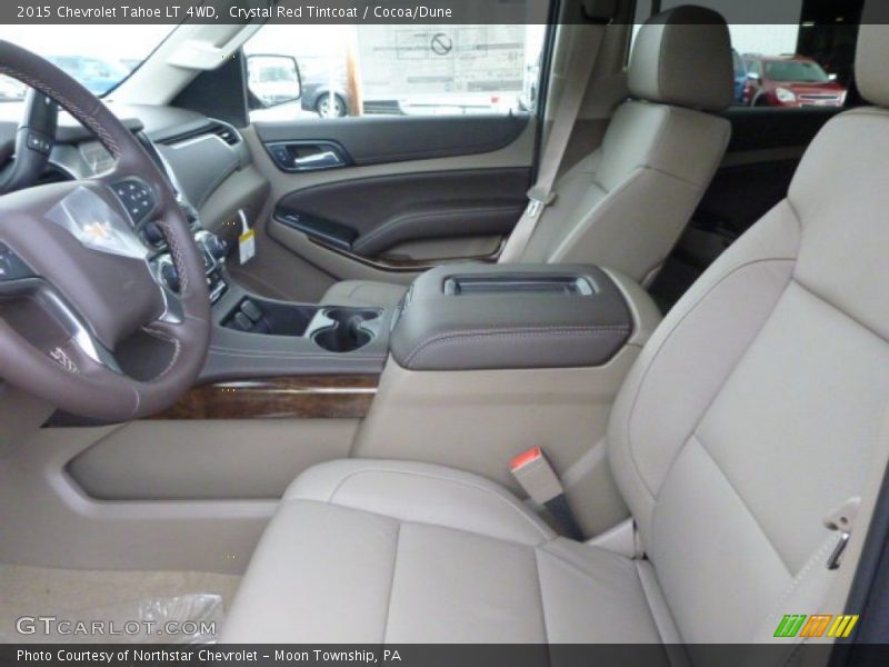 Crystal Red Tintcoat / Cocoa/Dune 2015 Chevrolet Tahoe LT 4WD