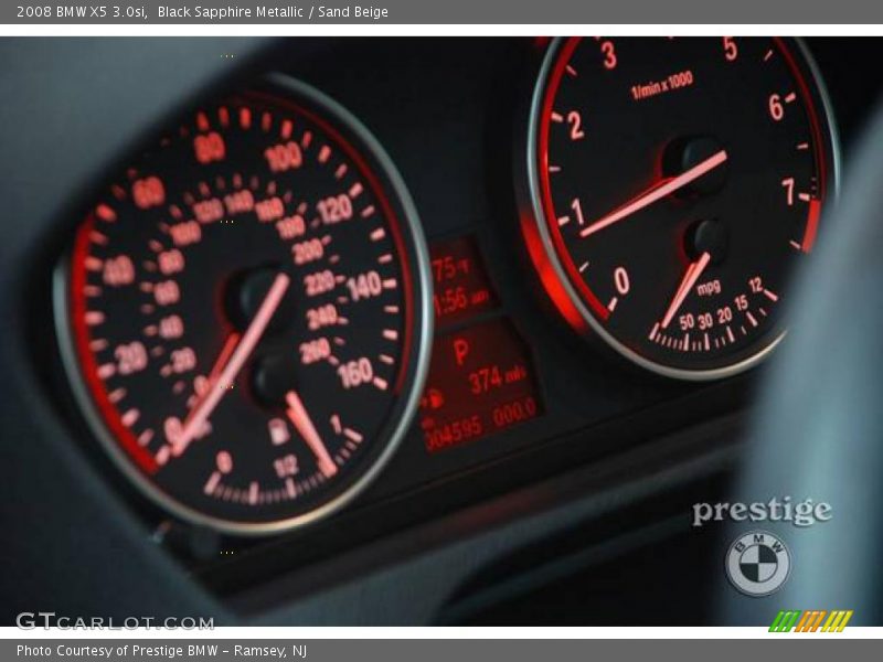 Black Sapphire Metallic / Sand Beige 2008 BMW X5 3.0si
