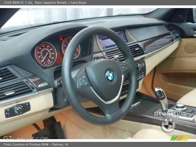 Black Sapphire Metallic / Sand Beige 2008 BMW X5 3.0si