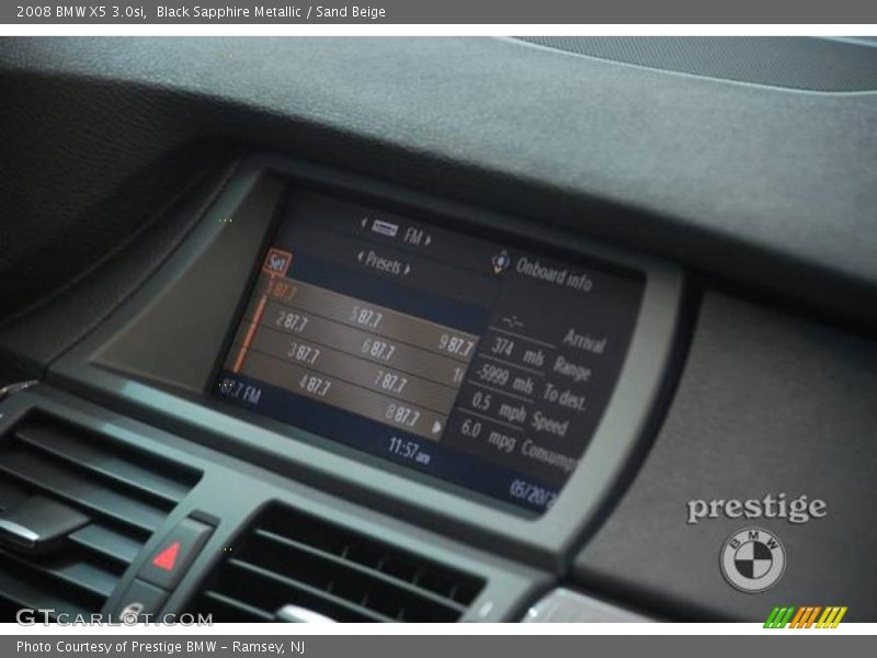 Black Sapphire Metallic / Sand Beige 2008 BMW X5 3.0si