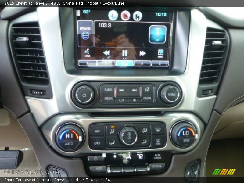 Crystal Red Tintcoat / Cocoa/Dune 2015 Chevrolet Tahoe LT 4WD