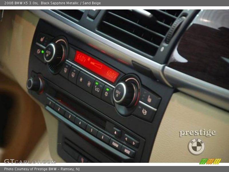 Black Sapphire Metallic / Sand Beige 2008 BMW X5 3.0si