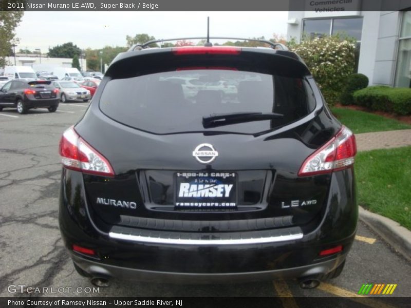 Super Black / Beige 2011 Nissan Murano LE AWD