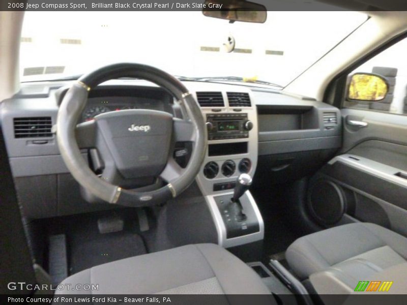 Brilliant Black Crystal Pearl / Dark Slate Gray 2008 Jeep Compass Sport