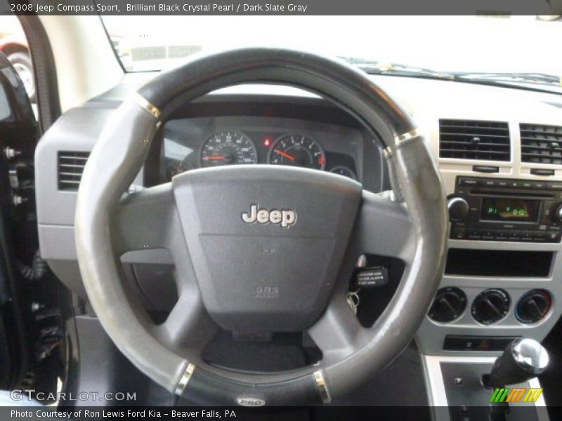 Brilliant Black Crystal Pearl / Dark Slate Gray 2008 Jeep Compass Sport