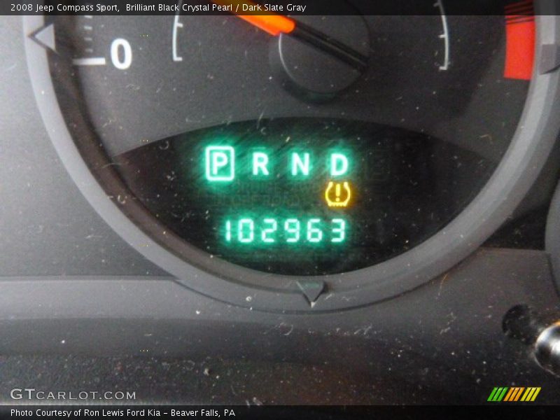 Brilliant Black Crystal Pearl / Dark Slate Gray 2008 Jeep Compass Sport