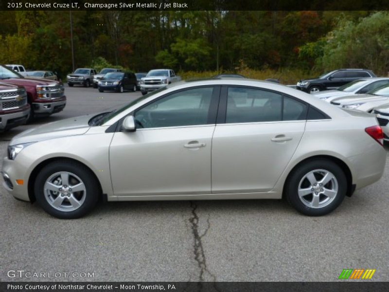Champagne Silver Metallic / Jet Black 2015 Chevrolet Cruze LT