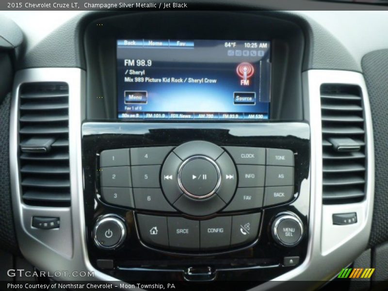 Champagne Silver Metallic / Jet Black 2015 Chevrolet Cruze LT