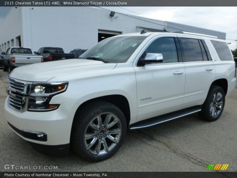 White Diamond Tricoat / Cocoa/Dune 2015 Chevrolet Tahoe LTZ 4WD