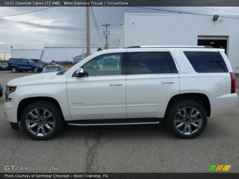 White Diamond Tricoat / Cocoa/Dune 2015 Chevrolet Tahoe LTZ 4WD