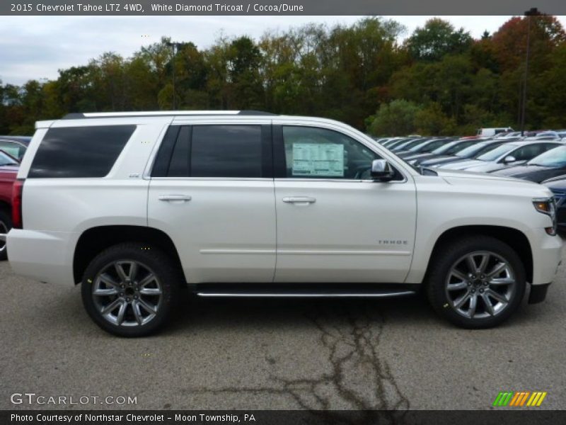 White Diamond Tricoat / Cocoa/Dune 2015 Chevrolet Tahoe LTZ 4WD