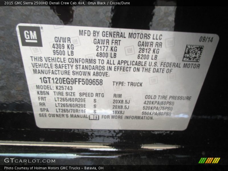 Onyx Black / Cocoa/Dune 2015 GMC Sierra 2500HD Denali Crew Cab 4x4