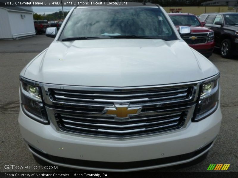 White Diamond Tricoat / Cocoa/Dune 2015 Chevrolet Tahoe LTZ 4WD
