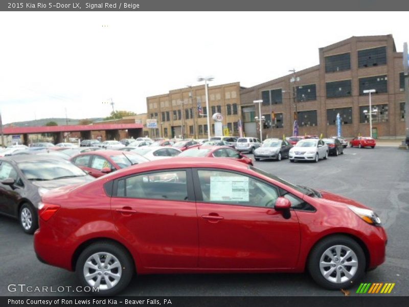 Signal Red / Beige 2015 Kia Rio 5-Door LX