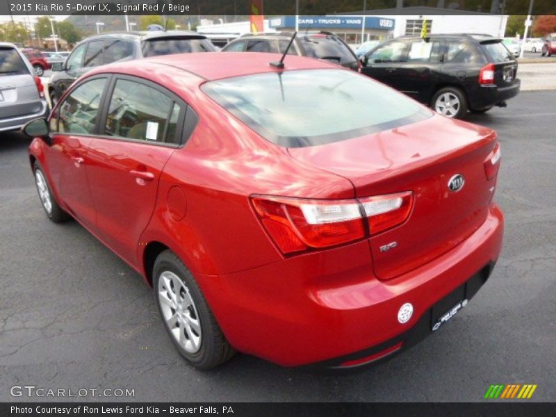 Signal Red / Beige 2015 Kia Rio 5-Door LX