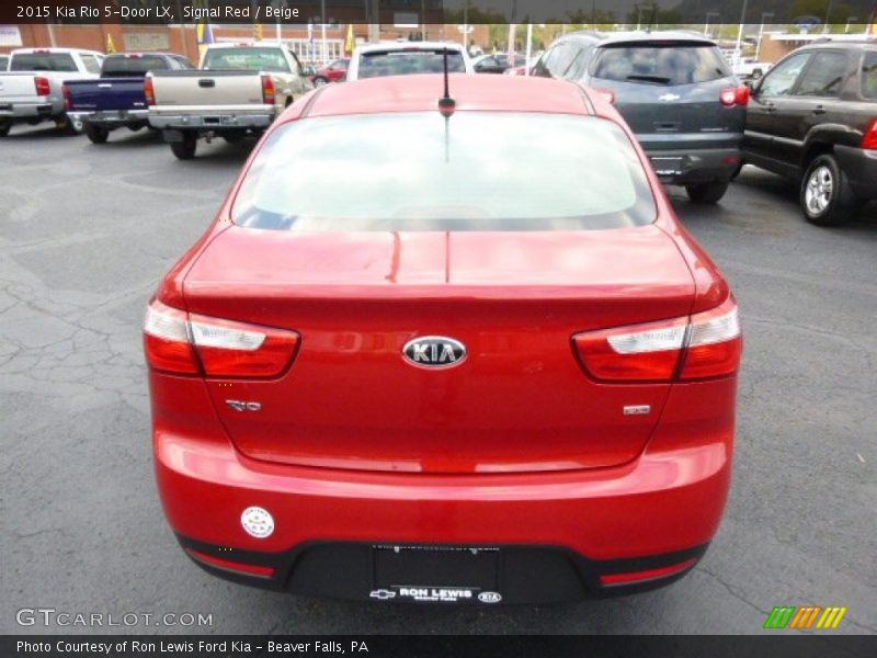 Signal Red / Beige 2015 Kia Rio 5-Door LX
