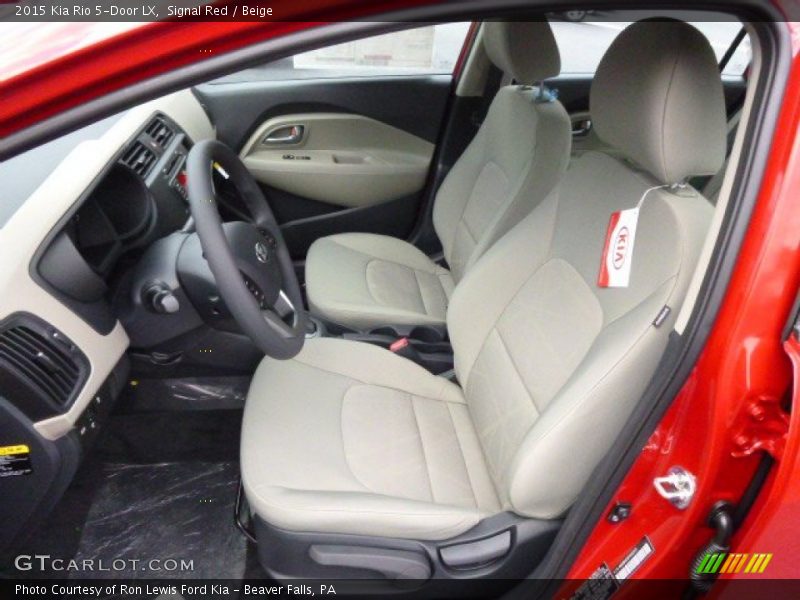 Signal Red / Beige 2015 Kia Rio 5-Door LX