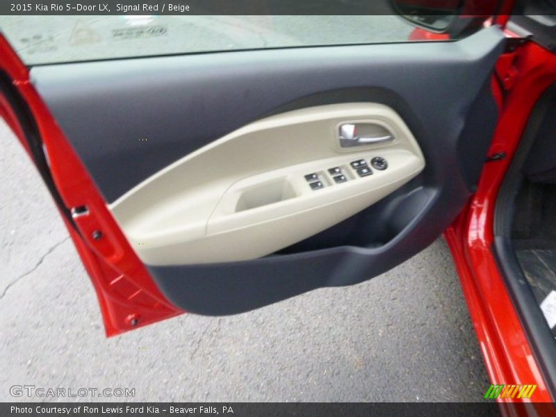 Signal Red / Beige 2015 Kia Rio 5-Door LX