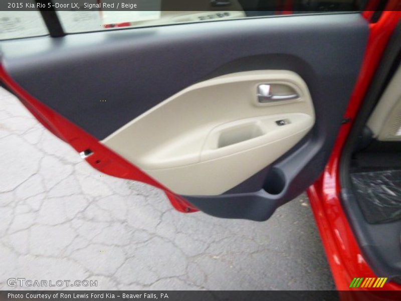 Signal Red / Beige 2015 Kia Rio 5-Door LX